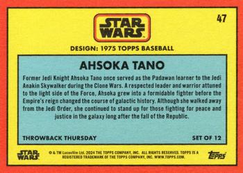 2024 Topps Throwback Thursday Star Wars #47 Ahsoka Tano Back