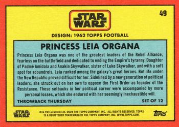 2024 Topps Throwback Thursday Star Wars #49 Princess Leia Organa Back