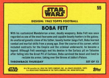 2024 Topps Throwback Thursday Star Wars #55 Boba Fett Back