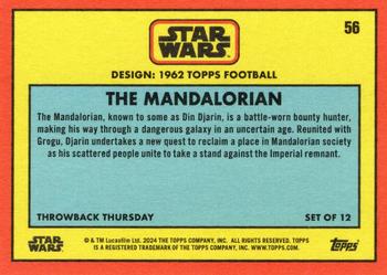 2024 Topps Throwback Thursday Star Wars #56 The Mandalorian Back
