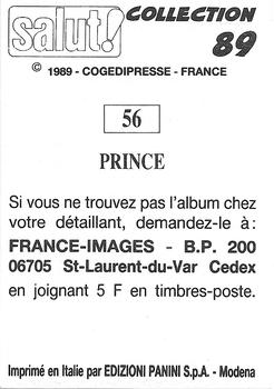1989 Panini Salut! Collection #56 Prince Back