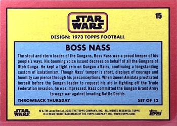 2024 Topps Throwback Thursday Star Wars - Bronze #15 Boss Nass Back