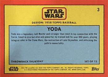 2024 Topps Throwback Thursday Star Wars - Silver #3 Yoda Back