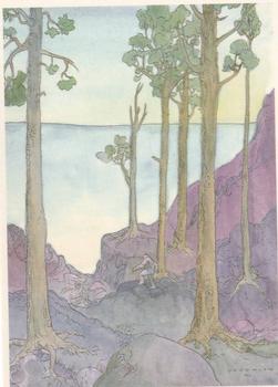 1996 Dark Horse Paul Chadwick Watercolors #22 Doré Trees Front