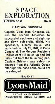 1963 Lyons Maid Space Exploration #26 Gus Grissom Back