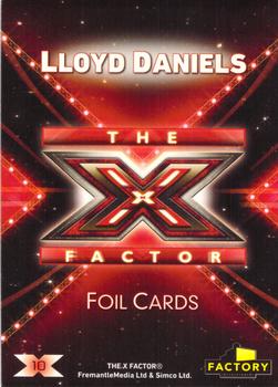 2010 Factory Entertainment The X Factor - Foil #10 Lloyd Daniels Back