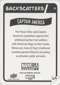 2021-22 Upper Deck Marvel Annual - Backscatters Gold #B1 Captain America Back