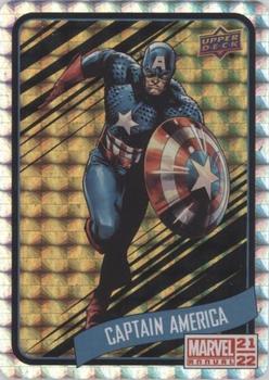 2021-22 Upper Deck Marvel Annual - Backscatters Gold #B1 Captain America Front