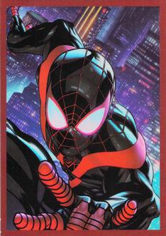 2023 Panini Marvel Spider-Man Welcome to the Spider-Verse Sticker Collection #5 Miles Morales Front