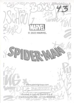 2023 Panini Marvel Spider-Man Welcome to the Spider-Verse Sticker Collection #43 Gwen Stacy / The Punisher Back