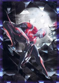 2023 Panini Marvel Spider-Man Welcome to the Spider-Verse Sticker Collection #53 Spider-Man 2099 Front