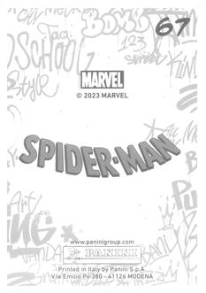 2023 Panini Marvel Spider-Man Welcome to the Spider-Verse Sticker Collection #67 Spider-Man / Silk Back