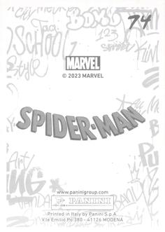 2023 Panini Marvel Spider-Man Welcome to the Spider-Verse Sticker Collection #74 Spider-Punk Back