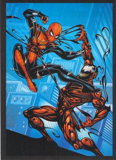 2023 Panini Marvel Spider-Man Welcome to the Spider-Verse Sticker Collection #98 Carnage / Spider-Girl Front