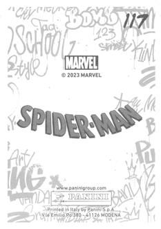 2023 Panini Marvel Spider-Man Welcome to the Spider-Verse Sticker Collection #117 Spider-Man Back