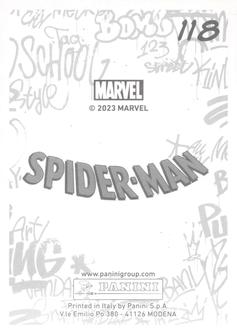 2023 Panini Marvel Spider-Man Welcome to the Spider-Verse Sticker Collection #118 SP//DR Back