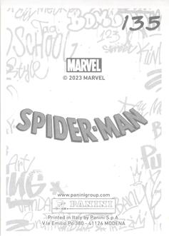 2023 Panini Marvel Spider-Man Welcome to the Spider-Verse Sticker Collection #135 Ben Parker / Spider-Man Back