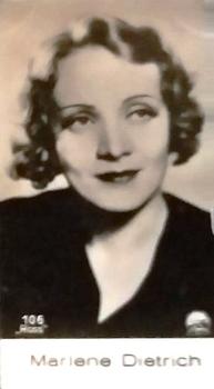1930 Cloetta Örn Cacao #106 Marlene Dietrich Front