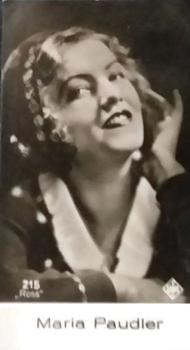 1930 Cloetta Örn Cacao #215 Maria Paudler Front