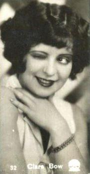 1930 Ergo-Cacao Marabou Filmserie #32 Clara Bow Front