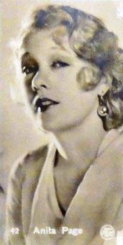 1930 Ergo-Cacao Marabou Filmserie #42 Anita Page Front