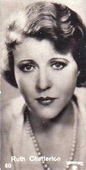1930 Ergo-Cacao Marabou Filmserie #60 Ruth Chatterton Front