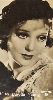 1930 Ergo-Cacao Marabou Filmserie #65 Loretta Young Front