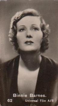 1930 Coralli Film Stars #62 Binnie Barnes Front