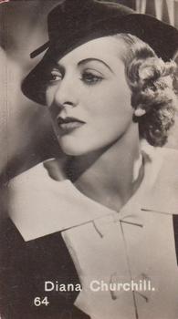 1930 Coralli Film Stars #64 Diana Churchill Front