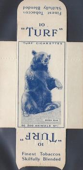 1954 Turf Zoo Animals - Uncut Singles #1 Brown Bear Front
