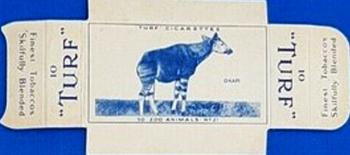 1954 Turf Zoo Animals - Uncut Singles #21 Okapi Front