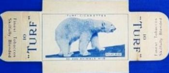 1954 Turf Zoo Animals - Uncut Singles #28 Polar Bear Front