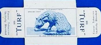 1954 Turf Zoo Animals - Uncut Singles #34 African Civet Front