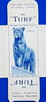 1954 Turf Zoo Animals - Uncut Singles #35 Leopard Front
