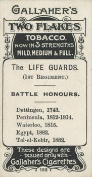 1899 Gallaher Regimental Colours & Standards #152 The Life Guards (1st Regiment) Back