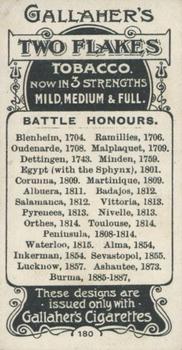 1899 Gallaher Regimental Colours & Standards #180 The Royal Welsh Fusiliers 1st Battalion Back