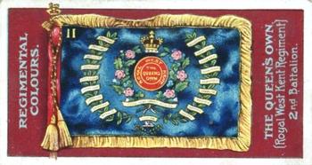1899 Gallaher Regimental Colours & Standards #187 The Queen's Own (Royal West Kent Regiment) 2nd Battalion Front