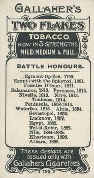 1899 Gallaher Regimental Colours & Standards #192 The Queen's Own Cameron Highlanders 1st Battalion Back