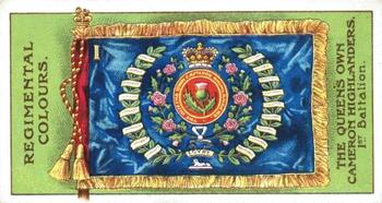 1899 Gallaher Regimental Colours & Standards #192 The Queen's Own Cameron Highlanders 1st Battalion Front