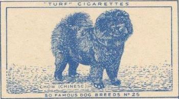 1952 Turf Famous Dogs Breeds #25 Chow (Chinese) Front