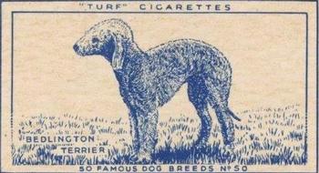 1952 Turf Famous Dogs Breeds #50 Bedlington Terrier Front
