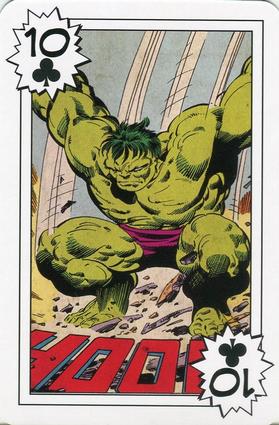 2012 Universal Studios Marvel Comics Playing Cards #10♣ Hulk Front