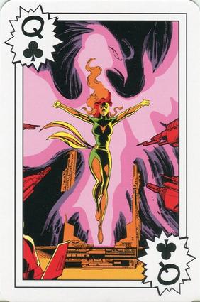 2012 Universal Studios Marvel Comics Playing Cards #Q♣ Phoenix Front