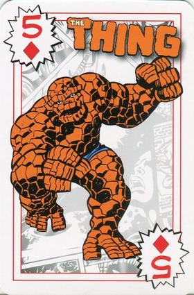 2012 Universal Studios Marvel Comics Playing Cards #5♦ Thing Front