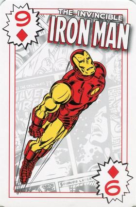 2012 Universal Studios Marvel Comics Playing Cards #9♦ Iron Man Front