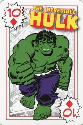 2012 Universal Studios Marvel Comics Playing Cards #10♦ Hulk Front