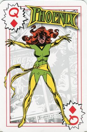 2012 Universal Studios Marvel Comics Playing Cards #Q♦ Phoenix Front