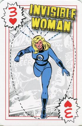 2012 Universal Studios Marvel Comics Playing Cards #3♥ Invisible Woman Front