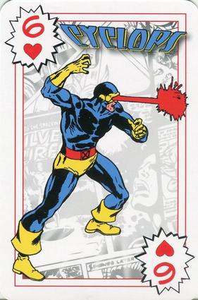 2012 Universal Studios Marvel Comics Playing Cards #6♥ Cyclops Front