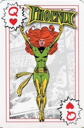 2012 Universal Studios Marvel Comics Playing Cards #Q♥ Phoenix Front